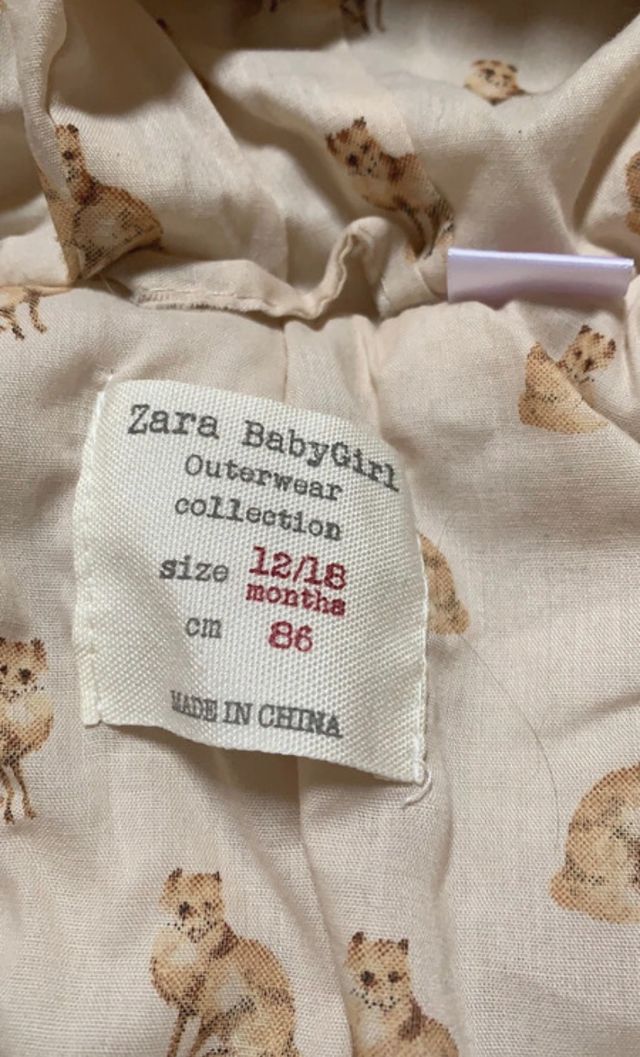 Giacca pellicciotto bimba Zara Babygirl 12/18