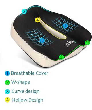 Cojín especial viscoelastica coxis y espalda