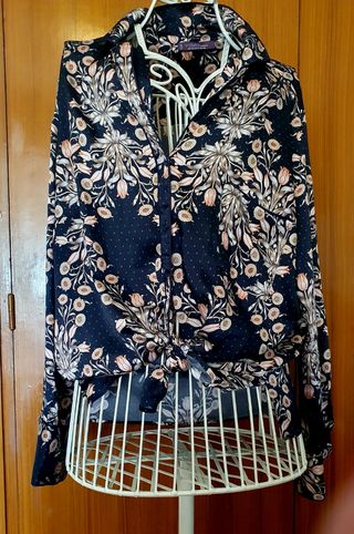 Blusa seda tipo japonesa Talla 50/52