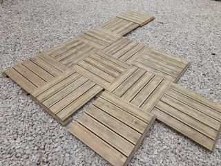 9 losetas madera 50x50 cm tarima total 2.5 mt2