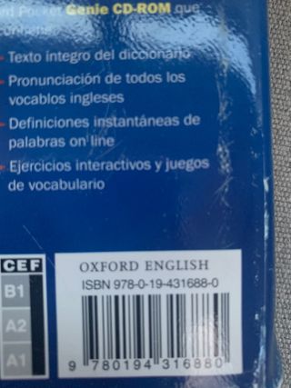 Diccionario inglés. OXFORD POCKET