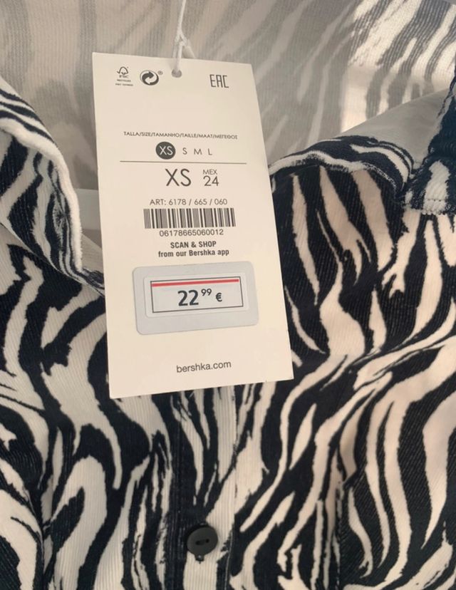 Camisa estampado cebra Bershka
