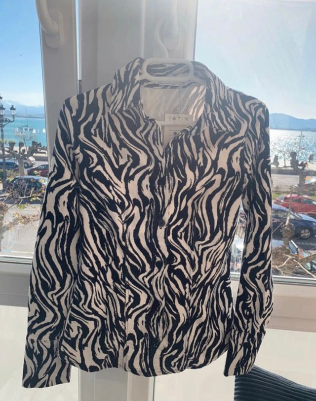 Camisa estampado cebra Bershka