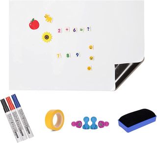 Pizarra Pared Magnética Adhesiva Blanca. Homvik 90