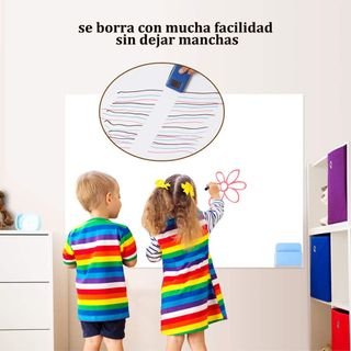 Pizarra Pared Magnética Adhesiva Blanca. Homvik 90