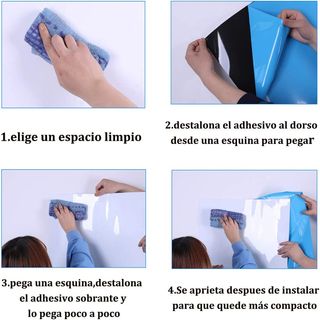 Pizarra Pared Magnética Adhesiva Blanca. Homvik 90