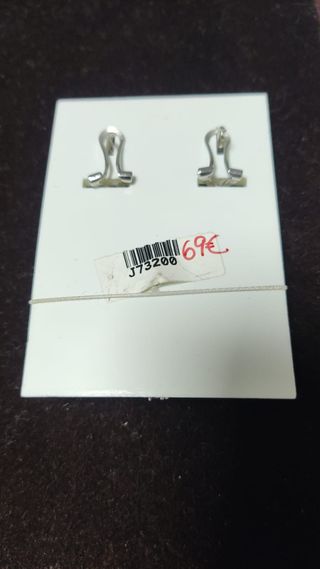 Pendientes + anillo PLATA