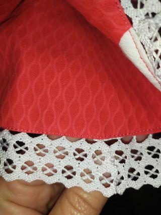 traje flamenca rojo y blanconlunares 36-38