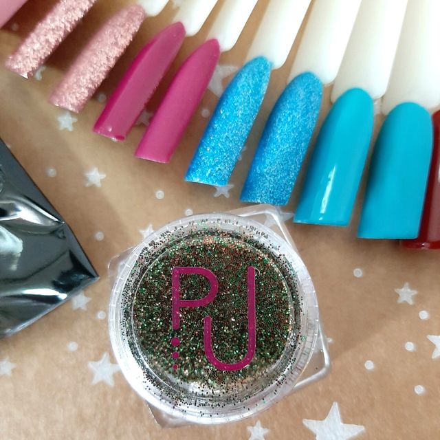 🔴 Glitter verde/oro Passione Unghie