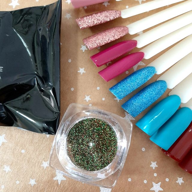 🔴 Glitter verde/oro Passione Unghie