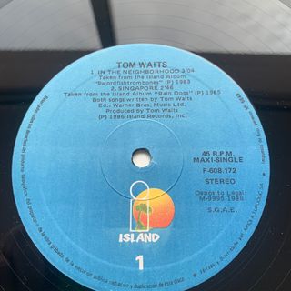 Tom Waits Maxi Vinilo "In the neighborhood" 1986