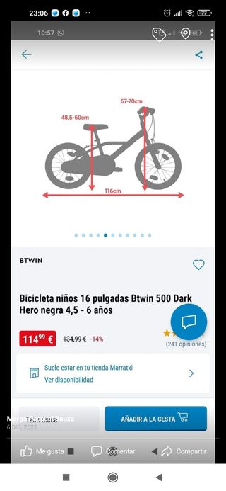 Bicicleta 16"