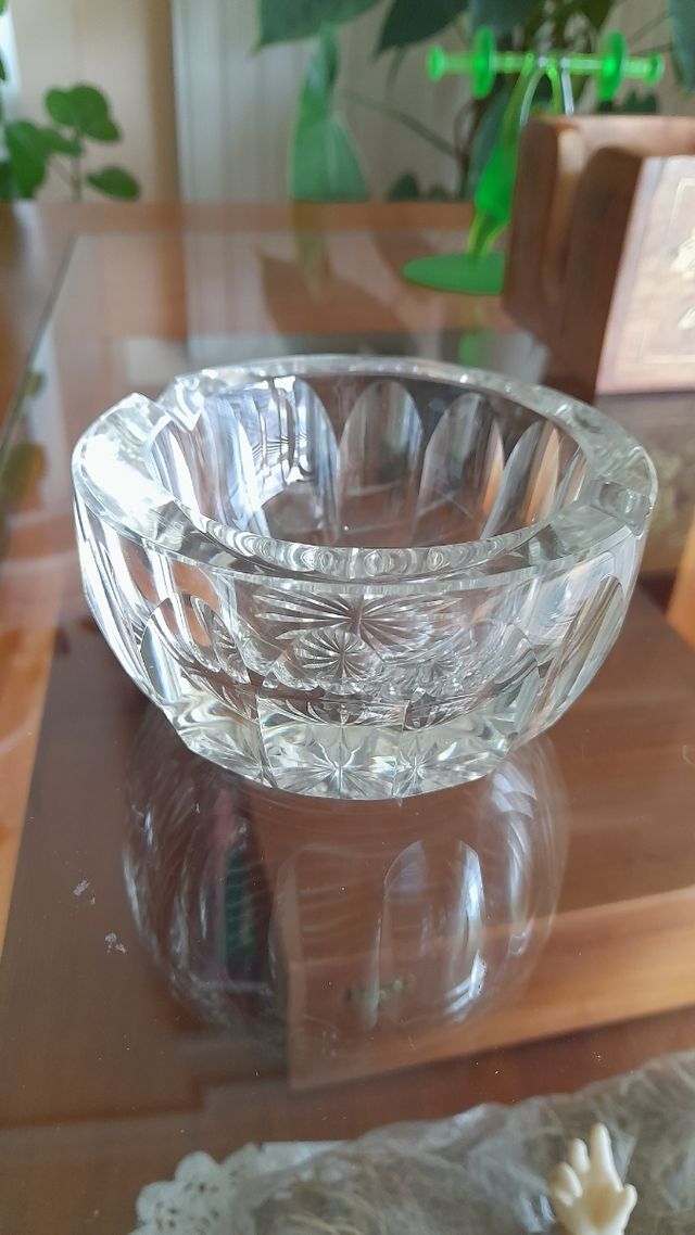 Ceniceros vintage de cristal pesado.