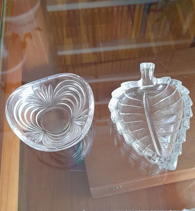 Ceniceros vintage de cristal pesado.