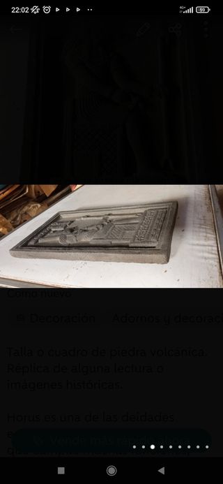 Talla o cuadro de piedra volcánica