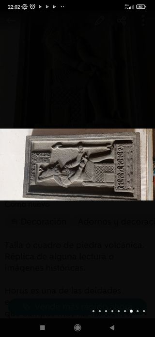 Talla o cuadro de piedra volcánica