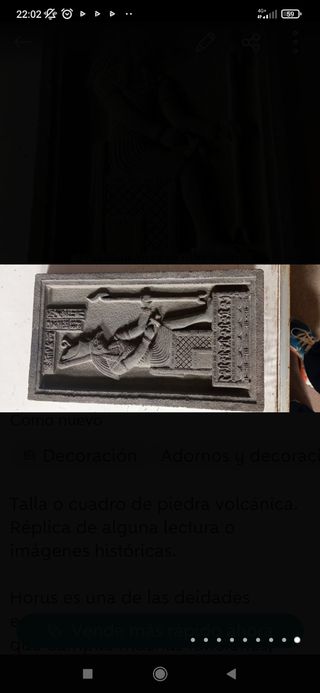 Talla o cuadro de piedra volcánica