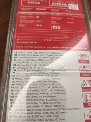 Century speedy mini plafoniera led