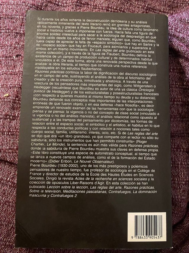 Pierre Bourdieu Razones Pr cticas De Segunda Mano Por 15 EUR En 