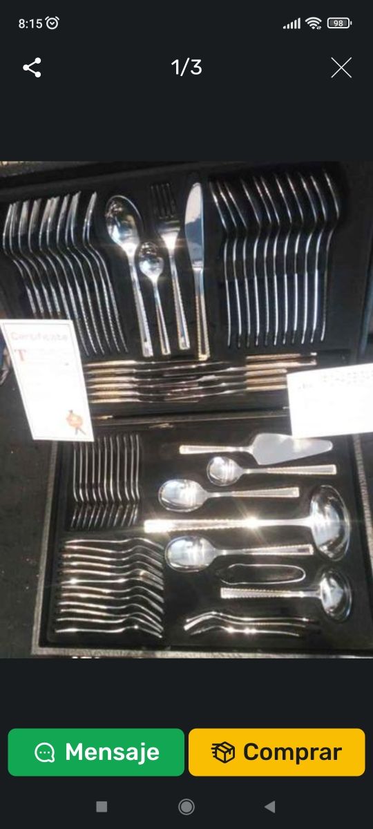 Oferton cubertería ribetes oro