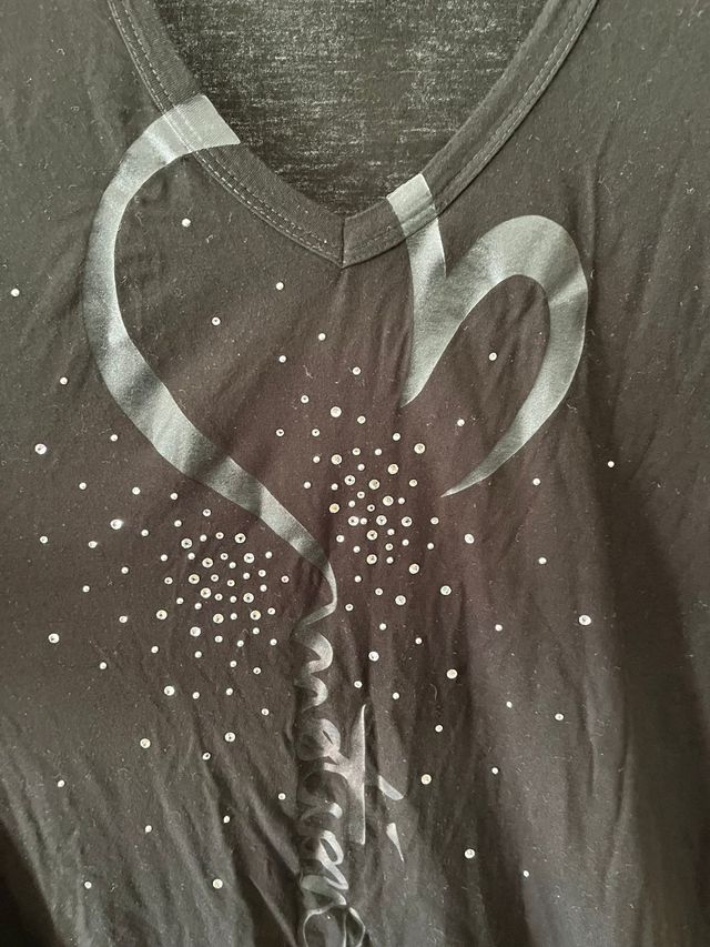 t shirt LOVE nera tg XL 