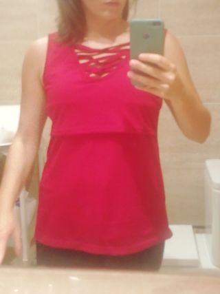 Camiseta sin mangas de lactancia