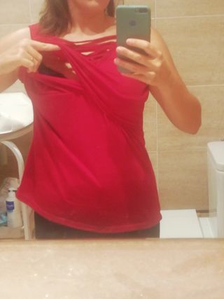 Camiseta sin mangas de lactancia