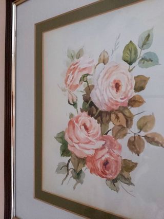 Cuadro acuarela de J. Quer enmarcado