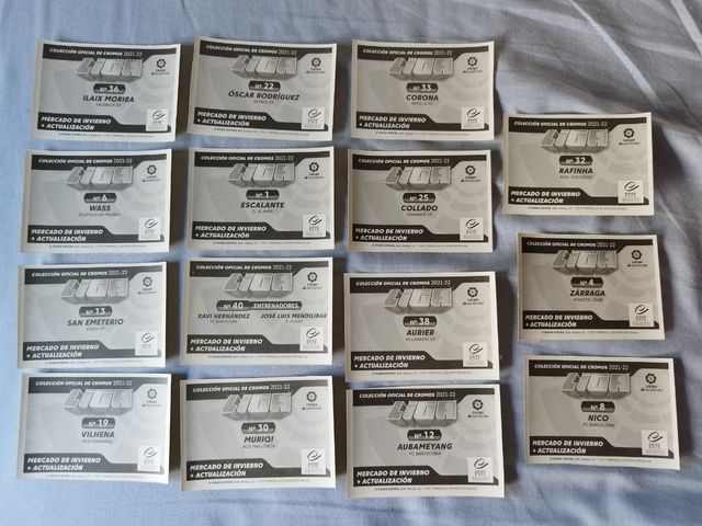 Lote 15 cromos La Liga Este Actualización 21/22