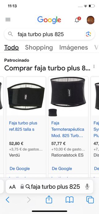 Faja Lumbar 825 Turbo Plus