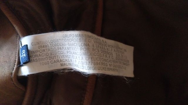 Chaqueta abrigo piel 100% Massimo Dutti