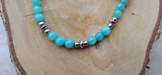 Bracciale amazzonite e acciaio