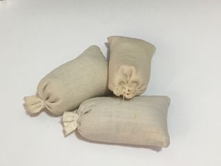 Miniatura, 3 sacos de granero, pesebre, maquetas