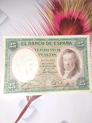 Billete de 25 pesetas 1931