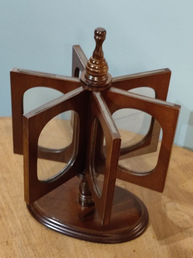 Porta foto vintage girevole per 12 foto