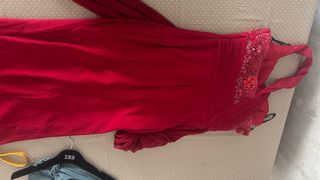 Vestido fiesta rojo , rosa clara , talla 44 