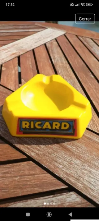 cenicero años 70  cristal vintage Ricard