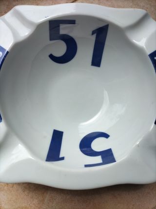 cenicero porcelana pastis 51 vintage años 60