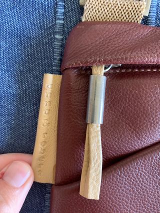 Bolso de piel, cuero granate auténtico NUEVO