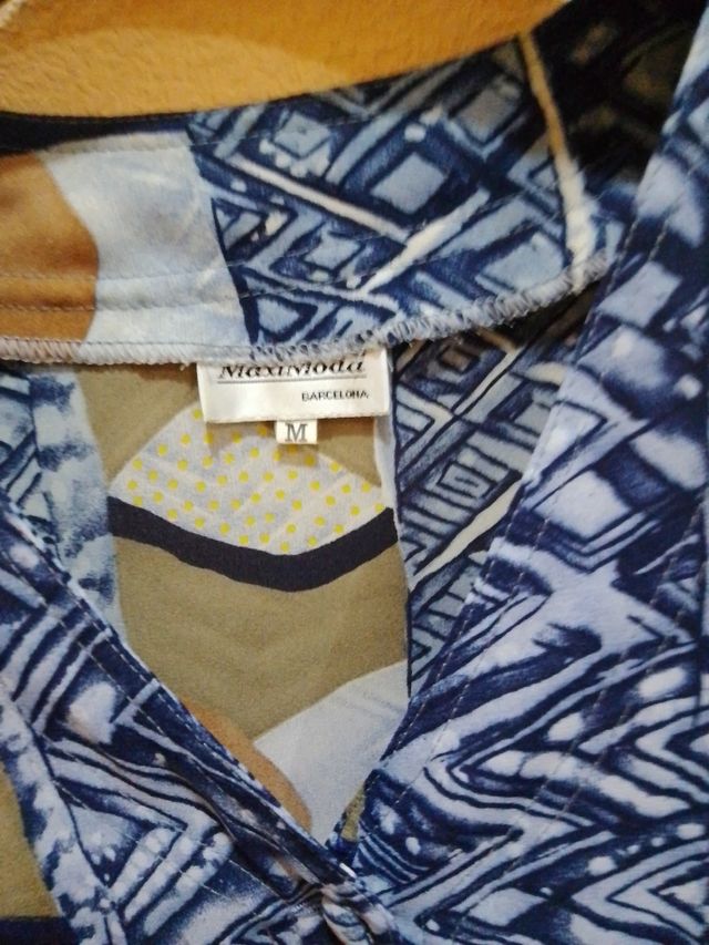 Blusa de mujer grande de manga corta estampada