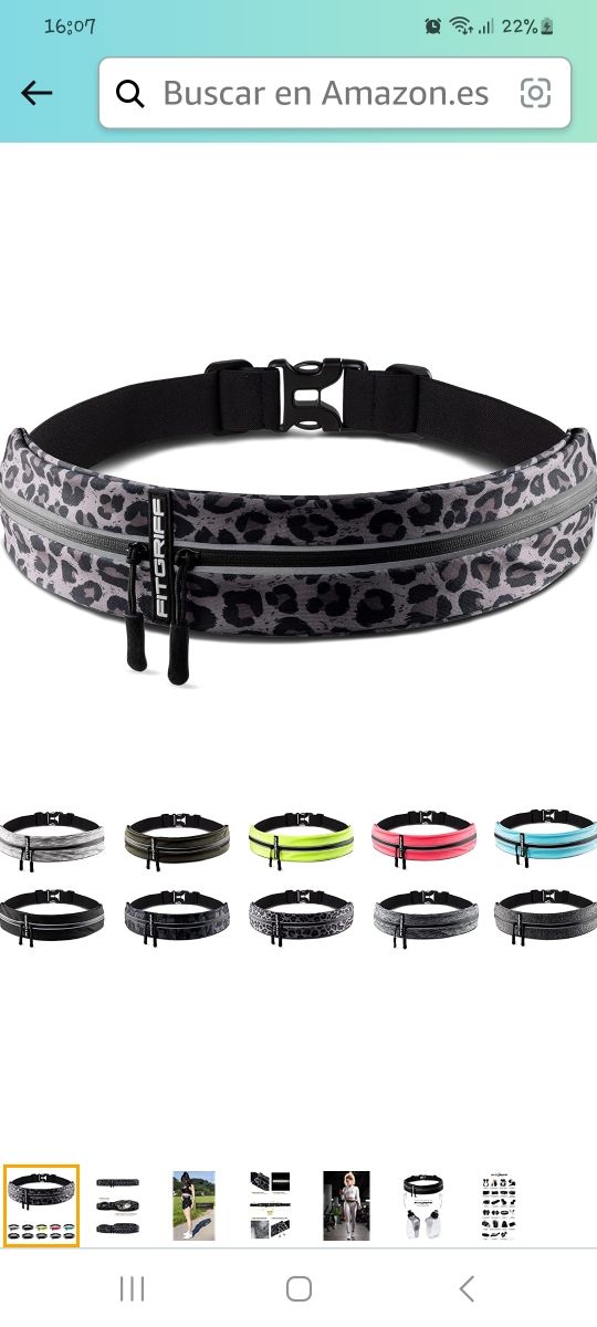 Cinturón riñonera deporte