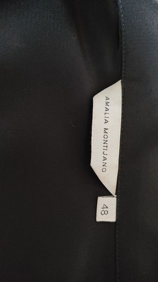 Camisa negra de manga corta talla 48