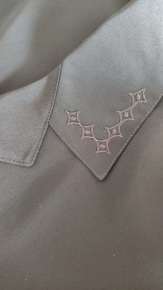 Camisa negra de manga corta talla 48