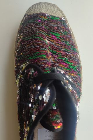Alpargatas bicolor de lentejuelas