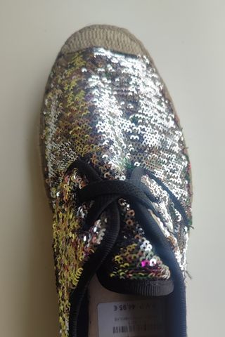 Alpargatas bicolor de lentejuelas