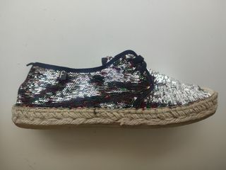 Alpargatas bicolor de lentejuelas