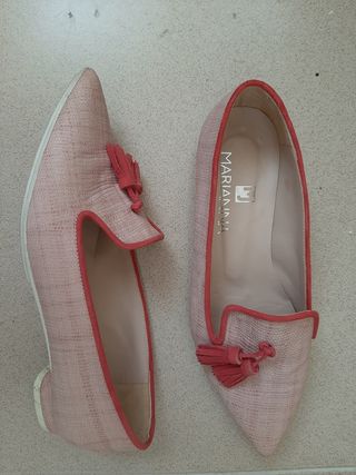 zapatos slippers color rosa 