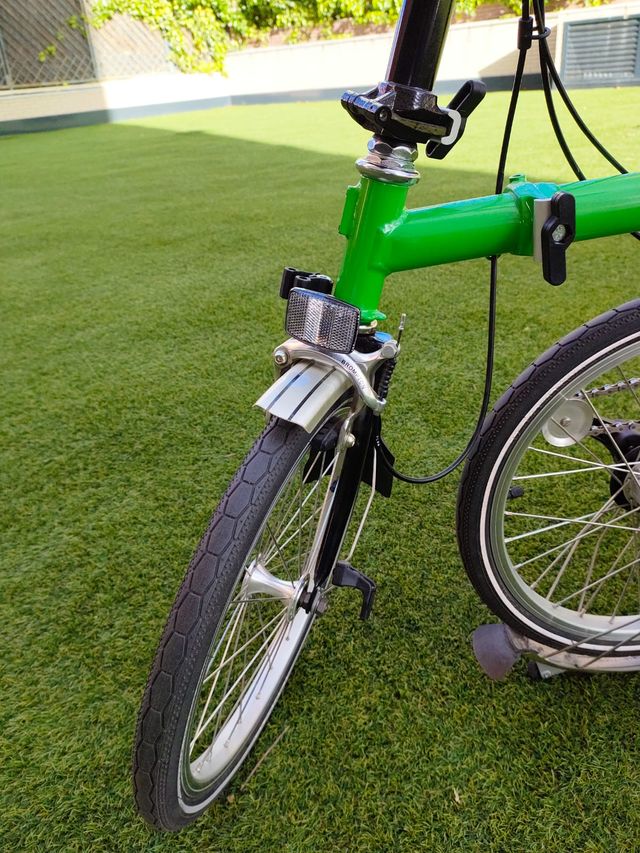 Bicicleta Brompton M3L 3velocidades verde plegable