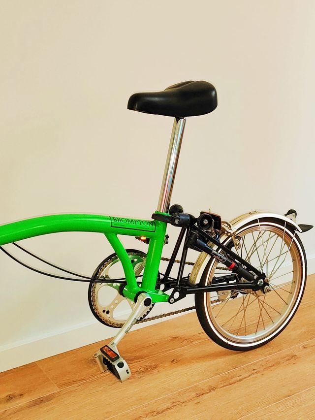 Bicicleta Brompton M3L 3velocidades verde plegable