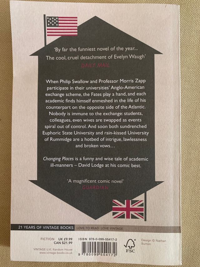 Libro Changing Places de David Lodge